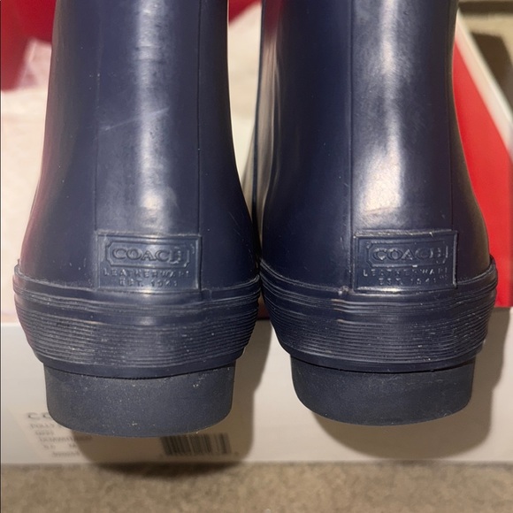 Coach Gray and Blue Winter Rain Boots - Picture 5 of 7